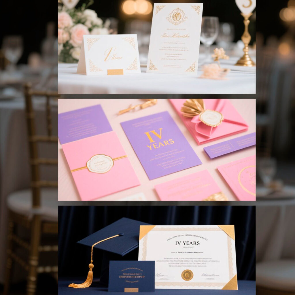 Impresiones para eventos sociales y aplicaciones