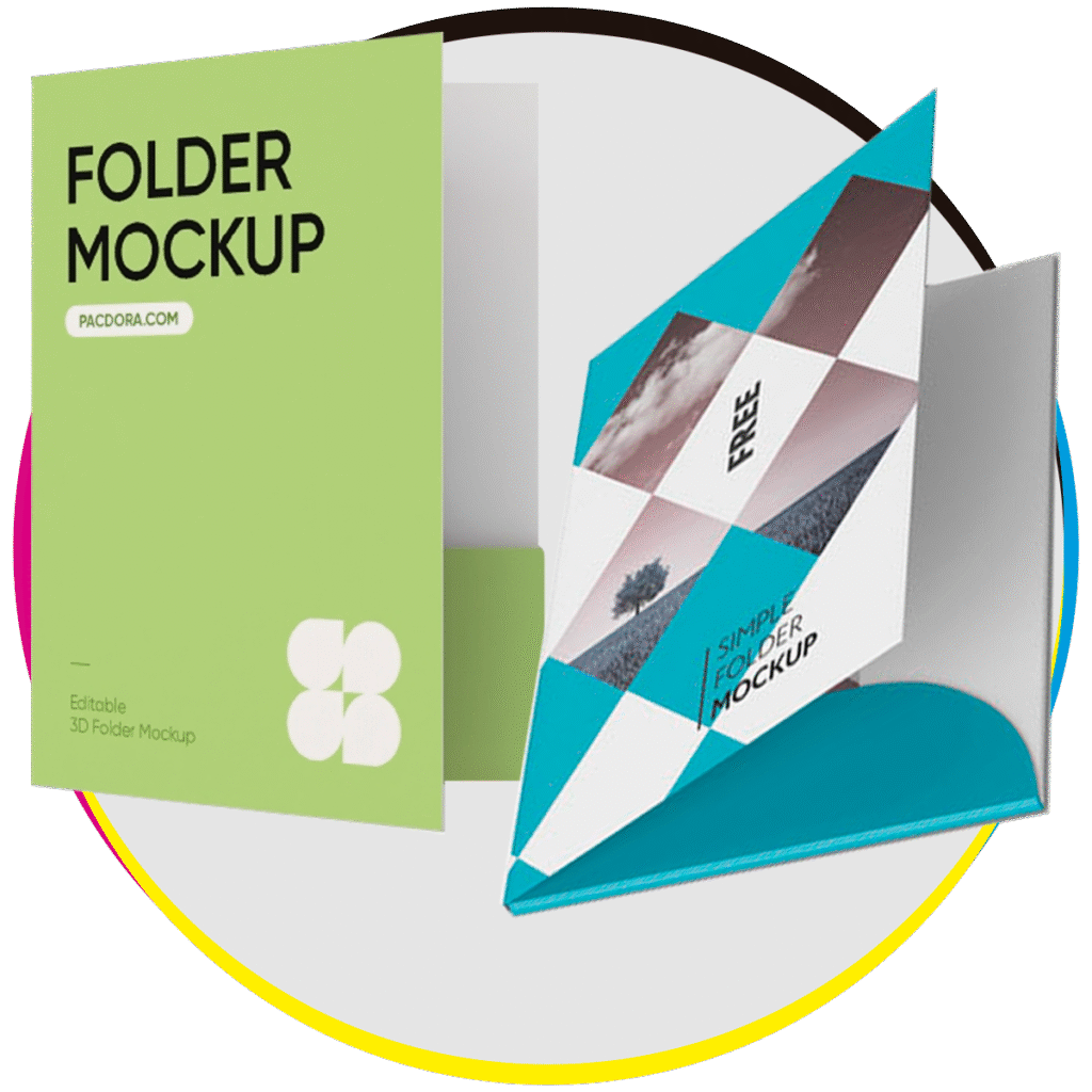 Folders corporativos impresos para negocios y publicidad