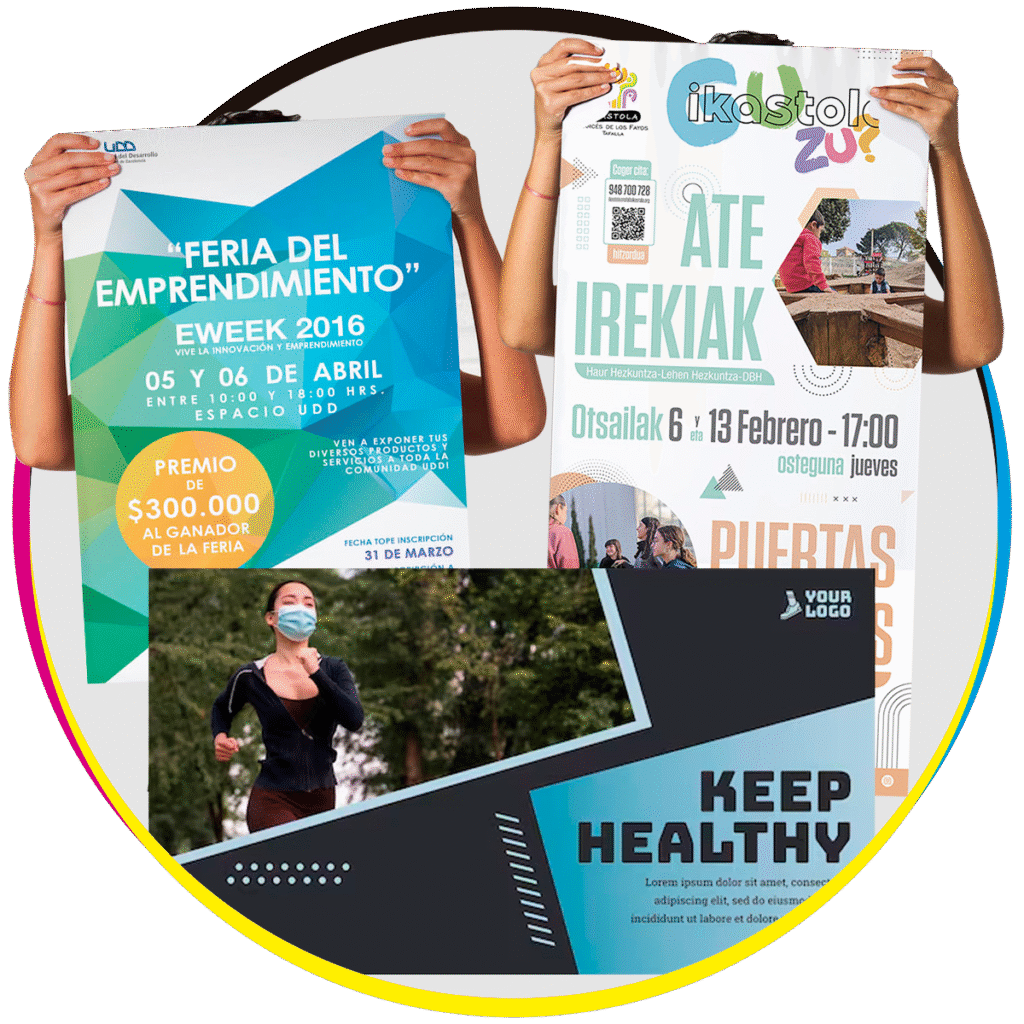 Posters impresos para promoción de marcas y negocios