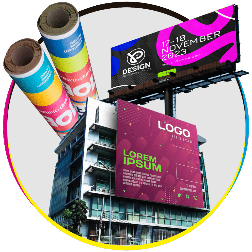 Espectaculares de gran formato como parte de impresiones para publicidad