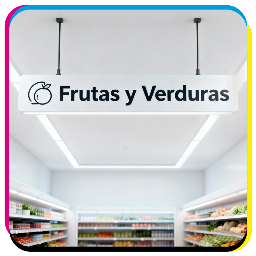 Impresión para retail y comercio en señaletica interna